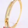 Unique Zipper Style Gold Plated Bracelet - Sparkling Crystals