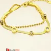 Dazzling Duo Gold-Tone Pave Charm Stackable Bracelets
